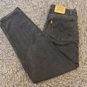 Vintage Levi's Orange Tab Black Jeans 30X30 Relaxed Fit 90s Student Style